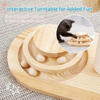 Mushroom Cat Scratching Post with Sisal Rope & Interactive Ball Track