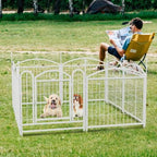 24-Inch 8-Panel Metal Dog Playpen – Indoor Pet Exercise Pen