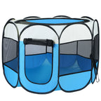 Portable Foldable Pet Playpen Tent with Removable Zipper Top – Pink or Blue