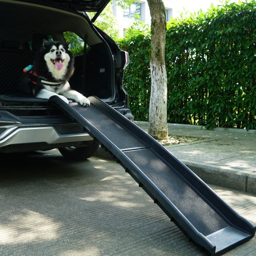 Portable Foldable Pet Ramp for Dogs – Lightweight Truck & Vehicle Ladder, Black