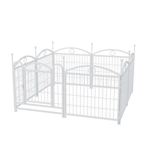 24-Inch 8-Panel Metal Dog Playpen – Indoor Pet Exercise Pen