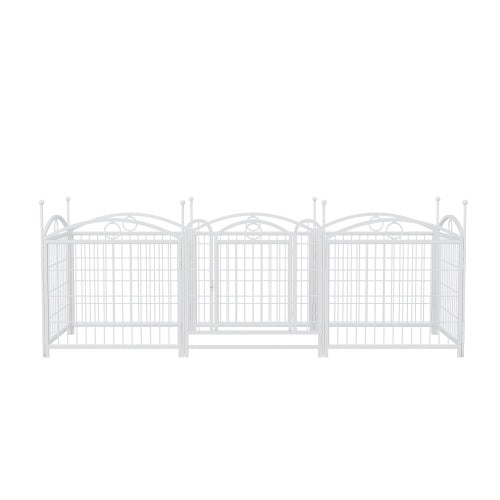 24-Inch 8-Panel Metal Dog Playpen – Indoor Pet Exercise Pen