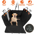 Waterproof Dog Car Seat Cover with Mesh Window & Storage Bags – 600D Oxford Protector