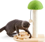 Mushroom Cat Scratching Post with Sisal Rope & Interactive Ball Track