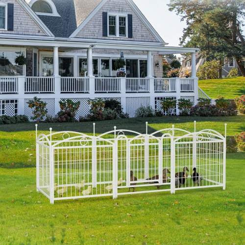 24-Inch 8-Panel Metal Dog Playpen – Indoor Pet Exercise Pen