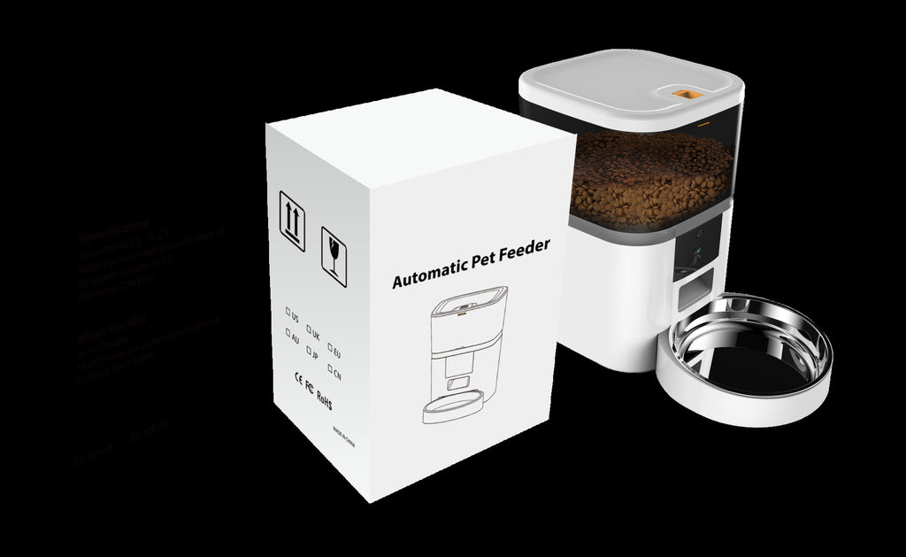 Smart Pet Feeder with Video Camera – Adjustable Automatic Food Dispenser