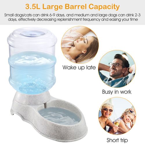 3.5L Gravity Pet Water Dispenser – Automatic Waterer for Cats & Dogs