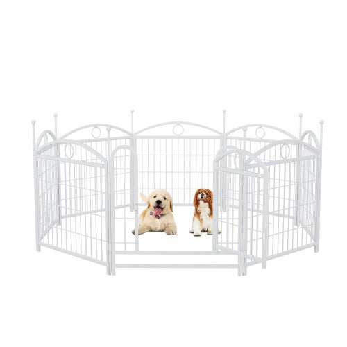 24-Inch 8-Panel Metal Dog Playpen – Indoor Pet Exercise Pen