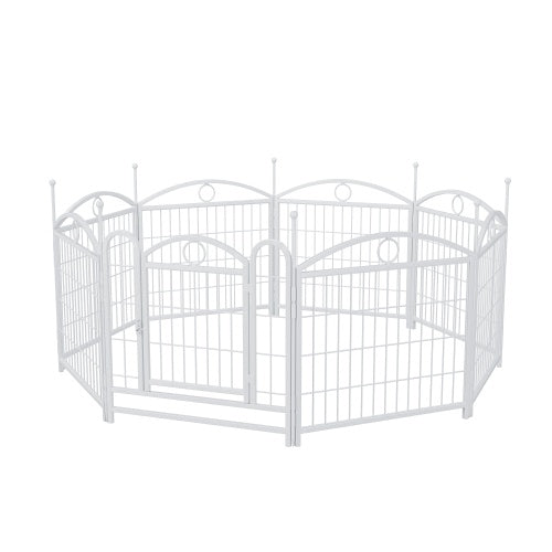 24-Inch 8-Panel Metal Dog Playpen – Indoor Pet Exercise Pen