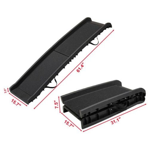 Portable Foldable Pet Ramp for Dogs – Lightweight Truck & Vehicle Ladder, Black