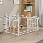 24-Inch 8-Panel Metal Dog Playpen – Indoor Pet Exercise Pen