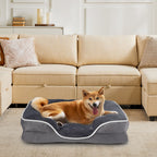 Memory Foam Pet Bed for Small Dogs & Cats – Washable Cover & Waterproof Liner