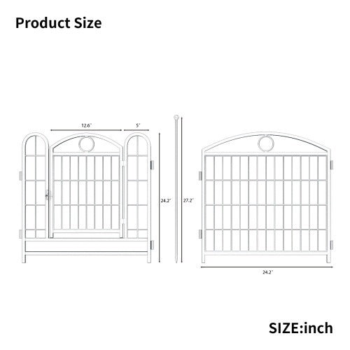 24-Inch 8-Panel Metal Dog Playpen – Indoor Pet Exercise Pen