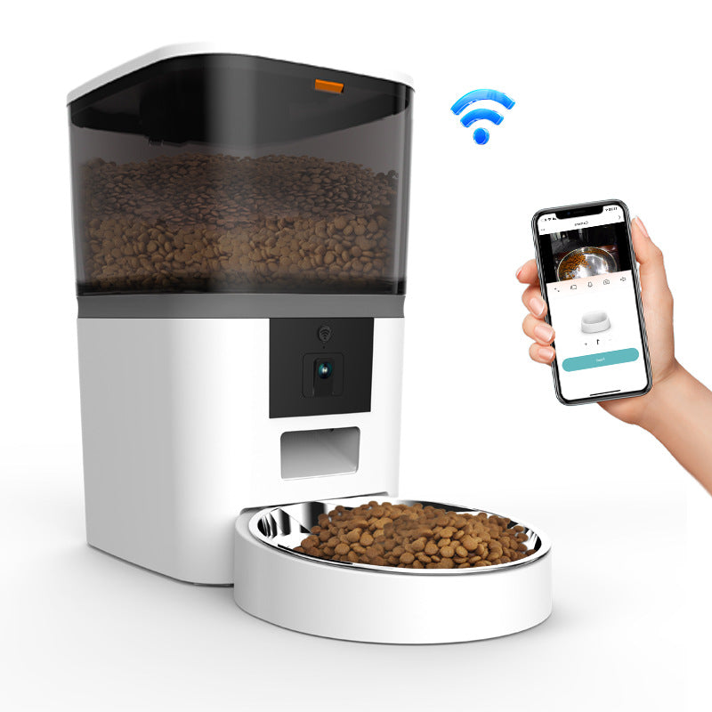 Smart Pet Feeder with Video Camera – Adjustable Automatic Food Dispenser